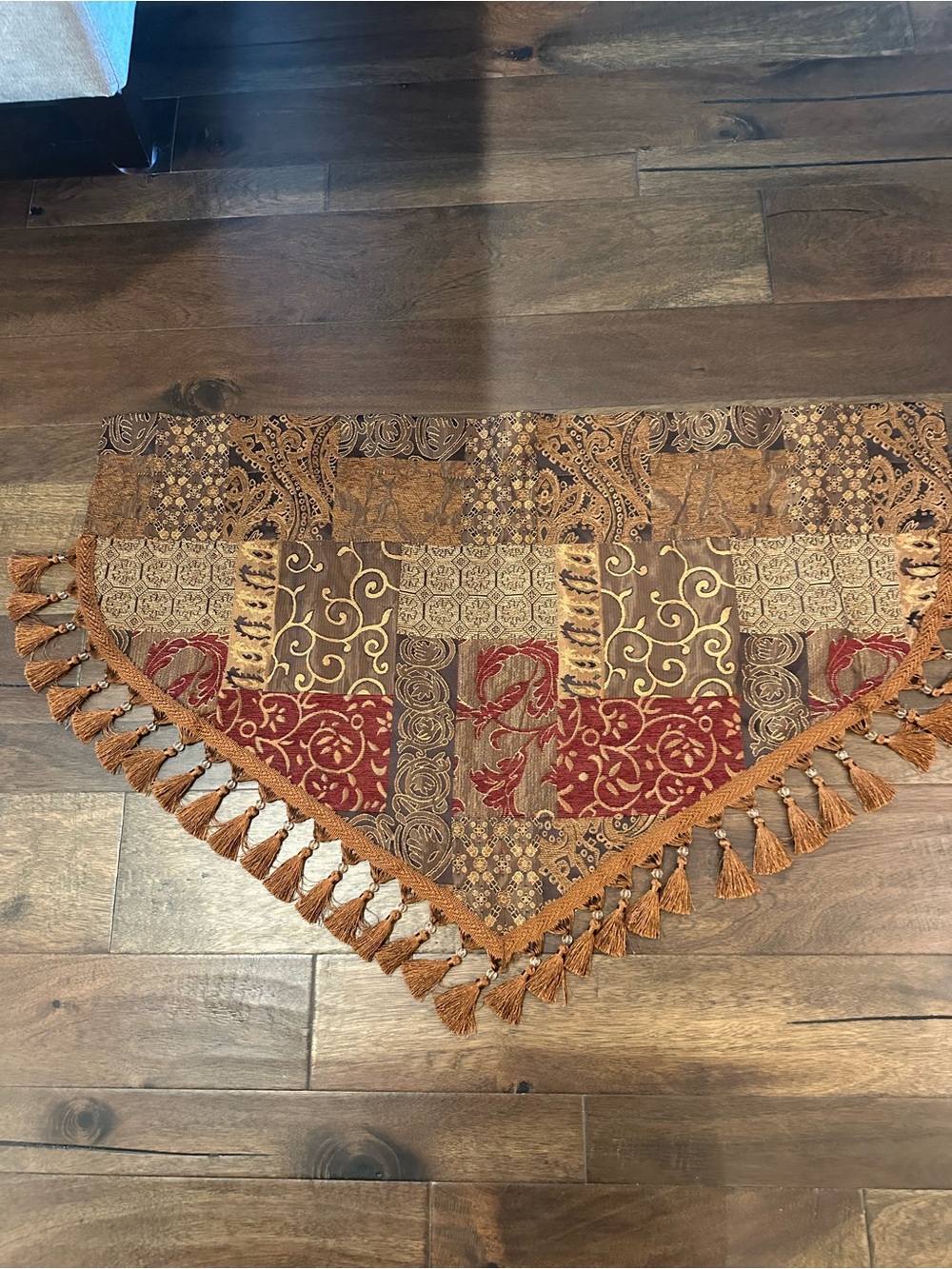 Croscill Galleria Red Ascot Beaded Tassle Valances